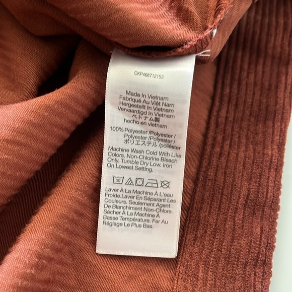 Madewell Corduroy Button Down Shirt XL Dusty Redwood Brown - Picture 8 of 12